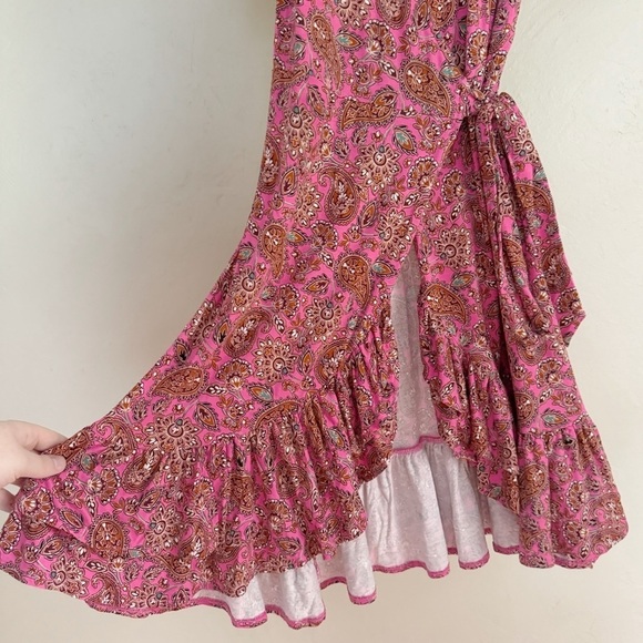 Boden Ruffle Wrap Jersey Mini Dress - Picture 6 of 6